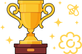 Trophy for learning Japanese course